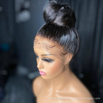 Yeswigs Hd Full Transparent Lace Frontal Wig Pre Plucked Raw Brazilian Virgin Human Hair Glueless Lace Front Wig With Baby Hair